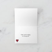 Rote Rosen Dankeschön Karte (Innenseite)