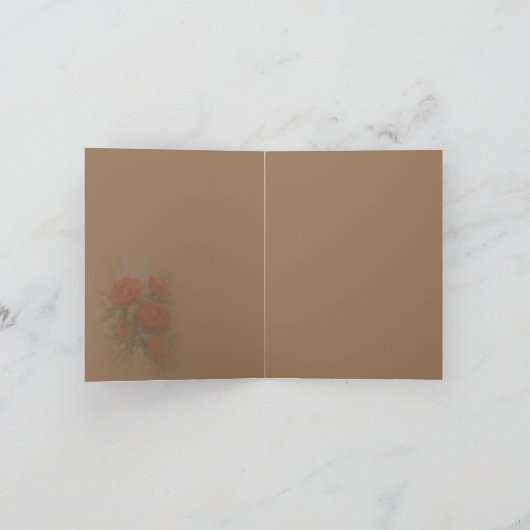 Rote Rosen Dankeskarte (Innenseite)