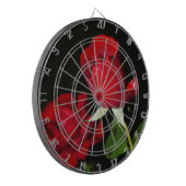 Rote Rosen Dartscheibe (Vorderseite Links)