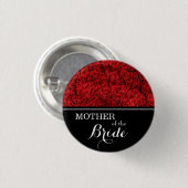 rote Rosen der Hochzeit "Mutter der Braut" Button (Vorne & Hinten)