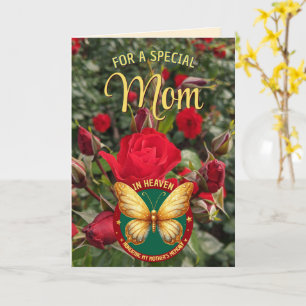 Rote Rosen des himmlischen Muttertages Gold Butter Karte