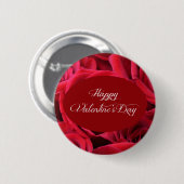 Rote Rosen des Valentines Tages Button (Vorne & Hinten)