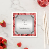Rote Rosen & Diamantpressen Serviette (Beispiel)