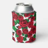 Rote Rosen Dosenkühler (Kanne Rückseite)