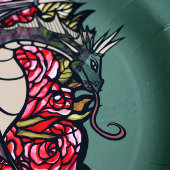Rote Rosen Drachenkunst Pappteller