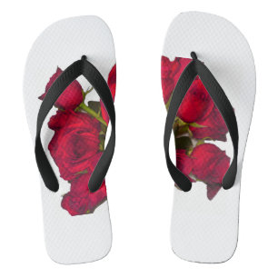 Rote Rosen Drehte Flop Badesandalen