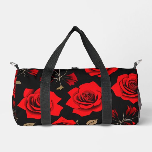 Rote Rosen Duffle Bag (Vorderseite)