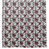 Rote Rosen . Duschvorhang (Vorderseite)