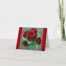 Rote Rosen ... Ein Valentin mit Liebe-Karte