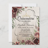 Rote Rosen Einladung (Vorderseite)