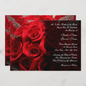 Rote Rosen Einladung Hochzeit 2 (Vorne/Hinten)