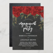 rote Rosen Einladung zur Blumenkreide (Vorne/Hinten)