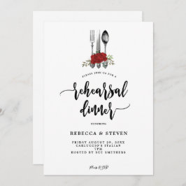 rote Rosen Einladung zur botanischen Probe