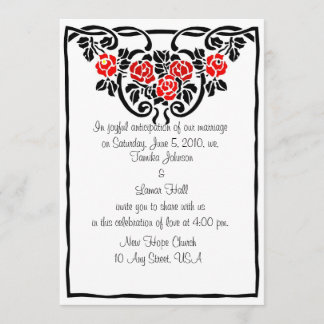 Rote Rosen Einladungen zu Hochzeiten