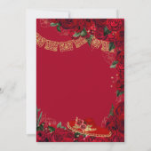 Rote Rosen Elegante Charro Quinceanera Einladung (Rückseite)