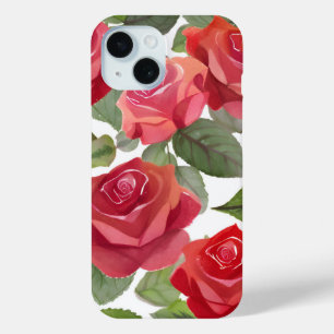 Rote Rosen   Elegante Florale Rosen Aquarell Case-Mate iPhone Hülle
