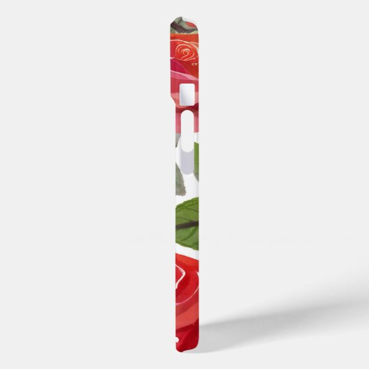 Rote Rosen | Elegante Rose Wasser Case-Mate iPhone Hülle (Rückseite / Links)