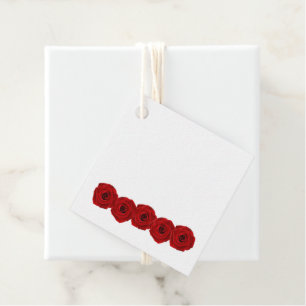 Rote Rosen Eleganter Valentinstag Liebe Geschenkanhänger