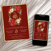 Rote Rosen Elfenbeinküste Blume Maroon-Goldmedaill Einladung