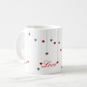 Rote Rosen ... Englische Tee-Tasse Kaffeetasse (Vorderseite Links)