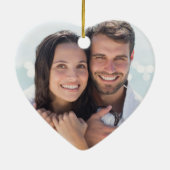 Rote Rosen Erste Weihnachtsvorlage Keramik Ornament (Hinten)