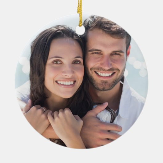 Rote Rosen Erste Weihnachtsvorlage Keramik Ornament (Hinten)