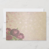 Rote Rosen fallende Blätter Lichterkette Save The Date (Rückseite)
