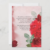 Rote Rosen Feier zur Beerdigung des Lebens Einladung (Rückseite)