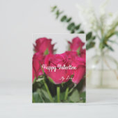 Rote Rosen Feiertagskarte (Stehend Vorderseite)