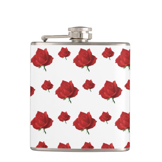 Rote Rosen Flachmann (Vorderseite)