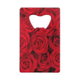Rote Rosen Flasche Öffnung Kreditkarte Größe Geldbeutel Flaschenöffner