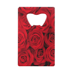 Rote Rosen Flasche Öffnung Kreditkarte Größe Geldbeutel Flaschenöffner