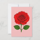 Rote Rosen-Flatcard (Vorderseite)