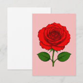Rote Rosen-Flatcard (Vorne/Hinten)