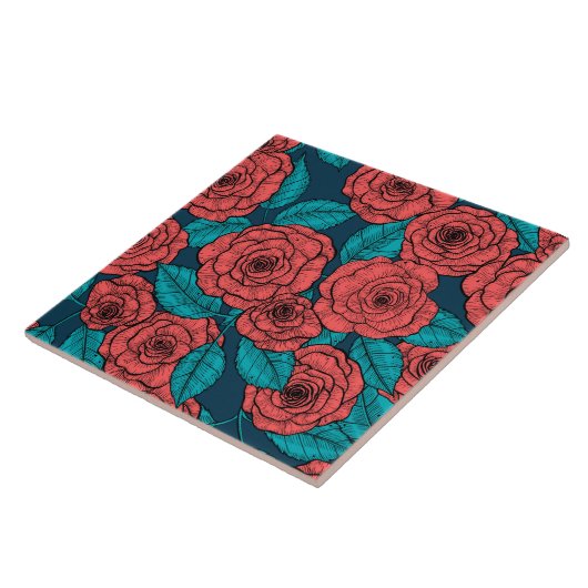 Rote Rosen Fliese (Seite)