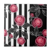 Rote Rosen Fliese (Vorderseite)