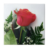 Rote Rosen Fliese (Vorderseite)