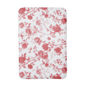 Rote Rosen Floral  Badematte (Vorderseite Vertikal)