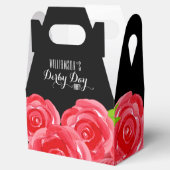 Rote Rosen Floral Derby Gable Style Geschenkschachtel (Geöffnet)