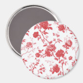 Rote Rosen Floral Magnet (Vorderseite/Rückseite)