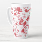Rote Rosen Floral Milchtasse (Linke Ecke)