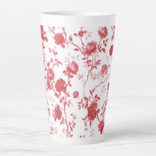 Rote Rosen Floral Milchtasse
