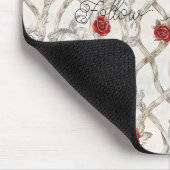 Rote Rosen Floral Mousepad (Ecke)