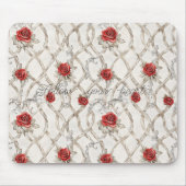 Rote Rosen Floral Mousepad (Vorne)
