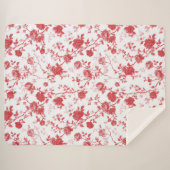 Rote Rosen Floral Sherpadecke (Vorderseite (Horizontal))
