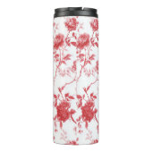 Rote Rosen Floral Thermosbecher (Rückseite)