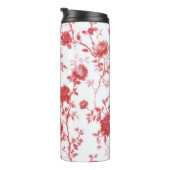Rote Rosen Floral Thermosbecher (Nach rechts gedreht)