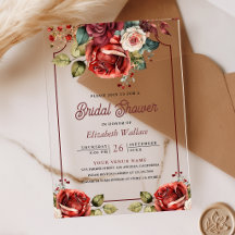 Rote Rosen Florale Hochzeitsdusche