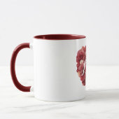 Rote Rosen Florales Herz Tasse (Links)
