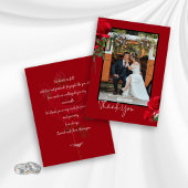 Rote Rosen Foto Hochzeit Vielen Dank Message Cards Dankeskarte